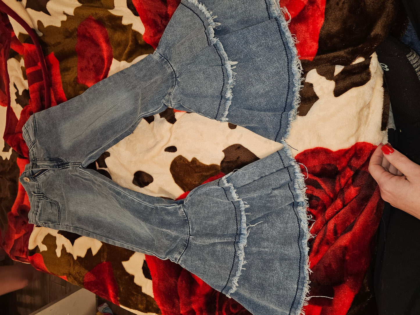 Light blue double bell bottom jeans