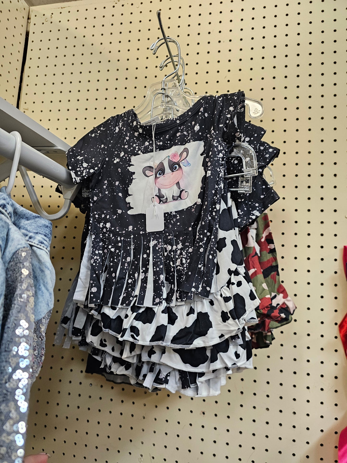 Cow print short set