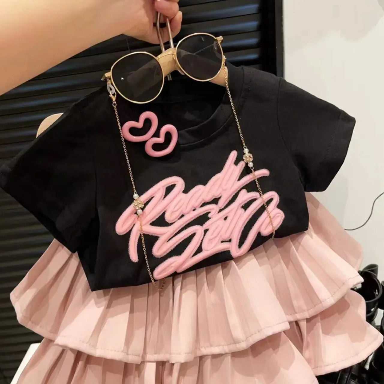 Pink House Children's Sweet Pettiskirt Skirt Women's Children's Suit