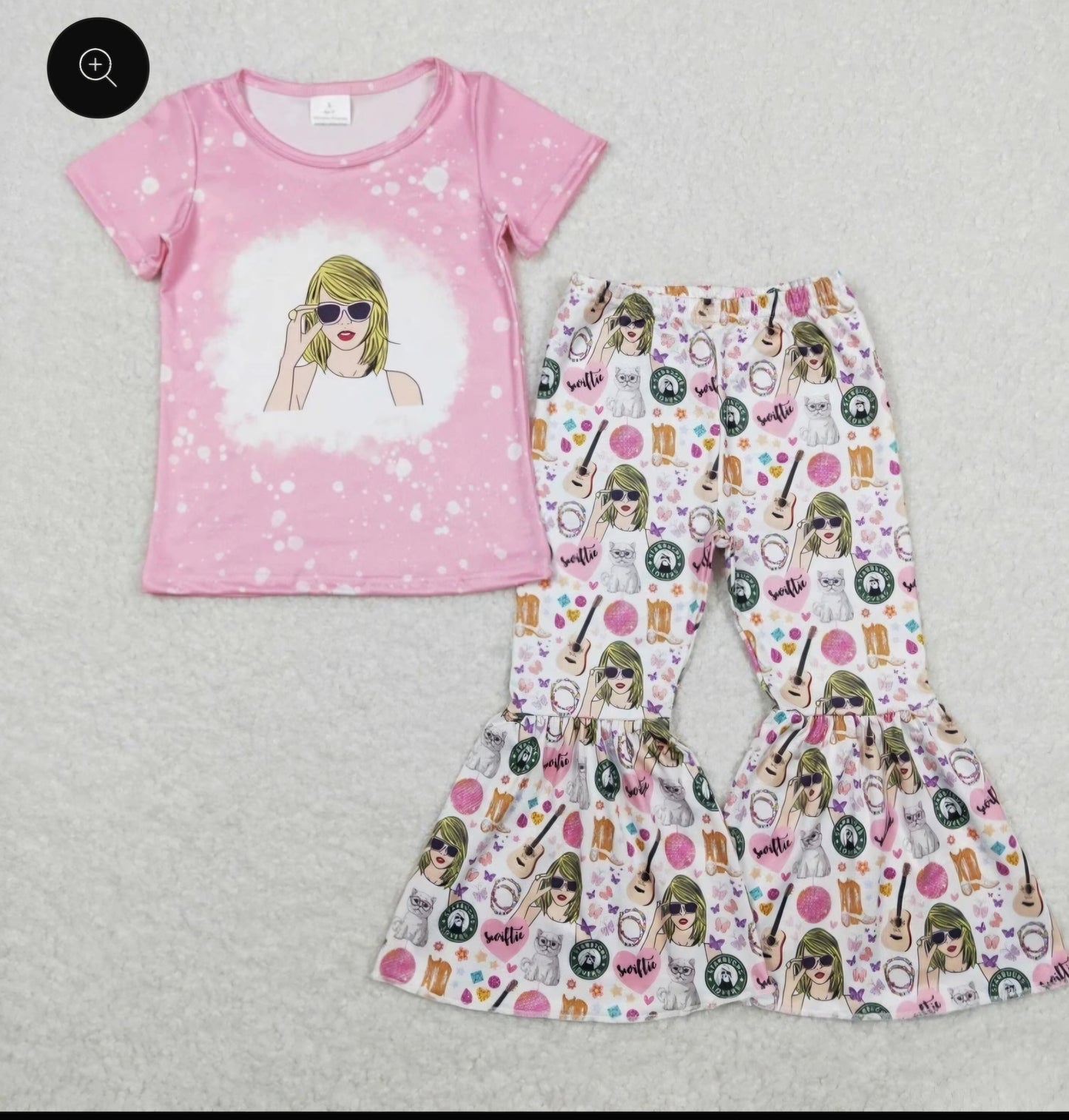 Pink Taylor Swift pants set