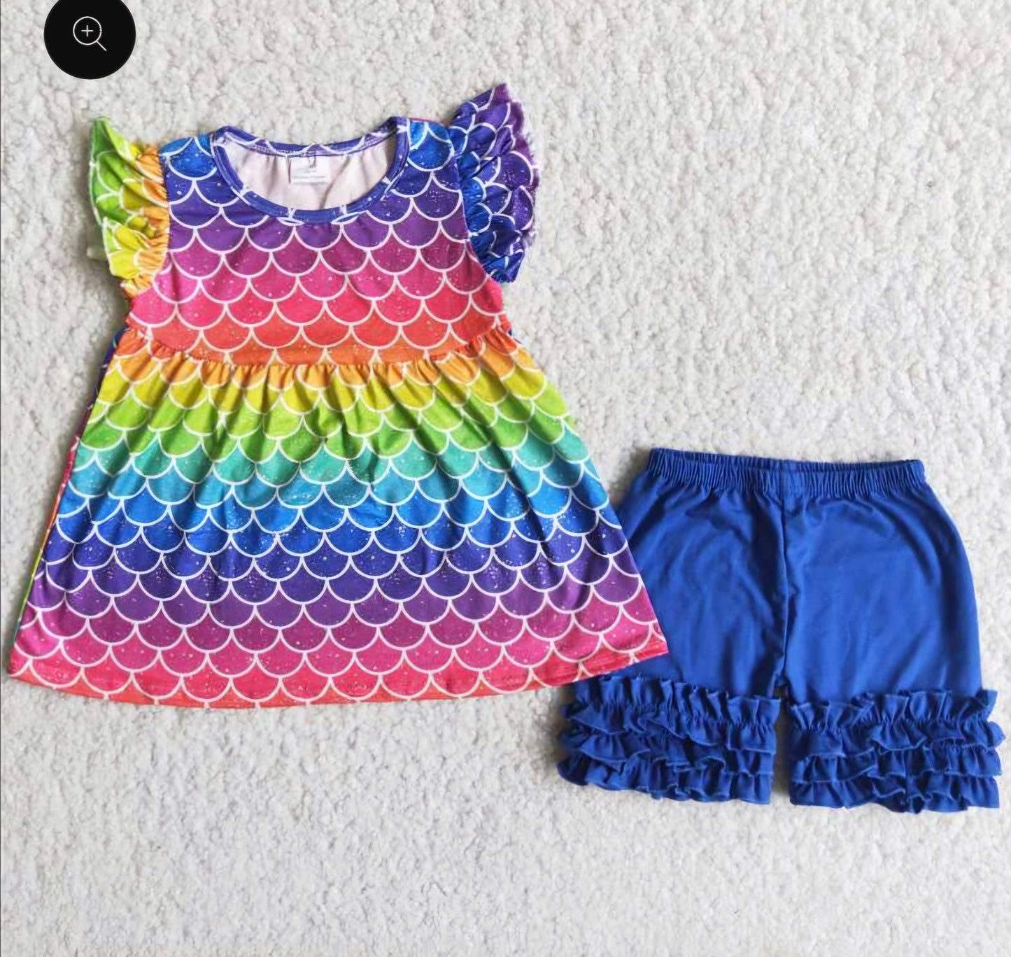 Blue mermaid scale outfit