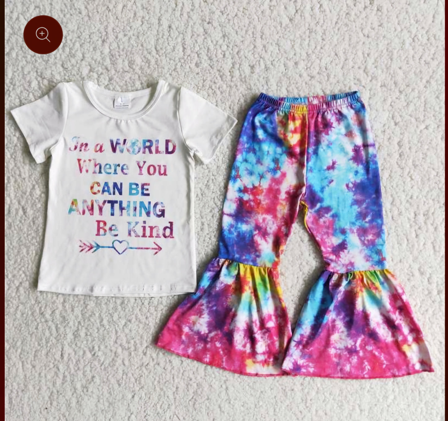 Tie dye be kind out fit..