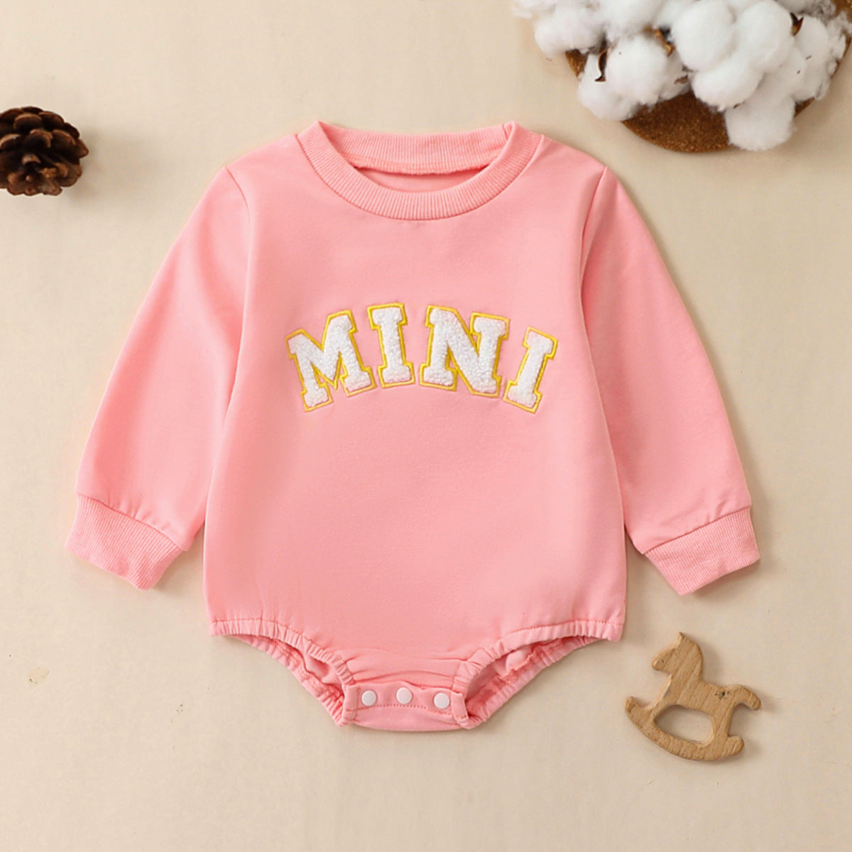 Children's Letter Pattern Triangle Rompers