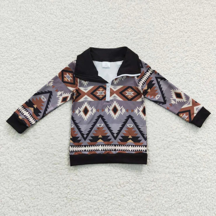 Aztec boys zip up pull over