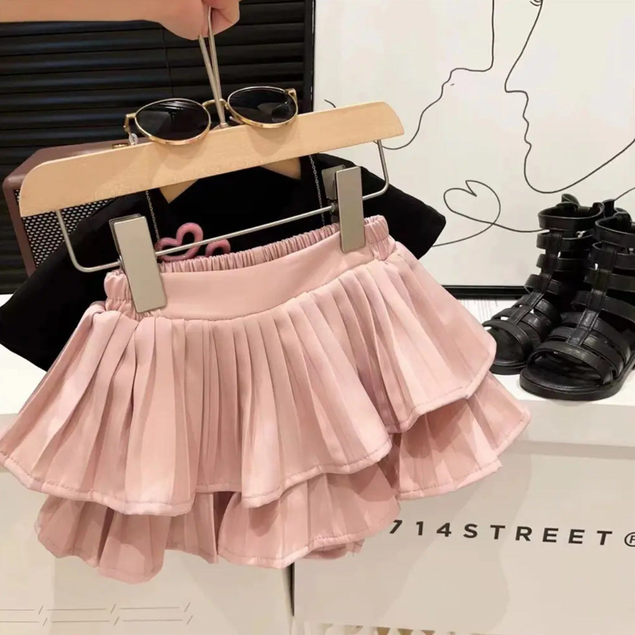 Pink House Children's Sweet Pettiskirt Skirt Women's Children's Suit