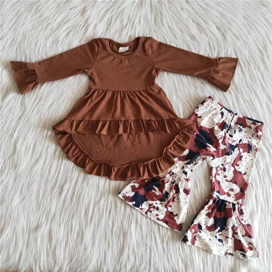 Cow print tunic boutique outfit