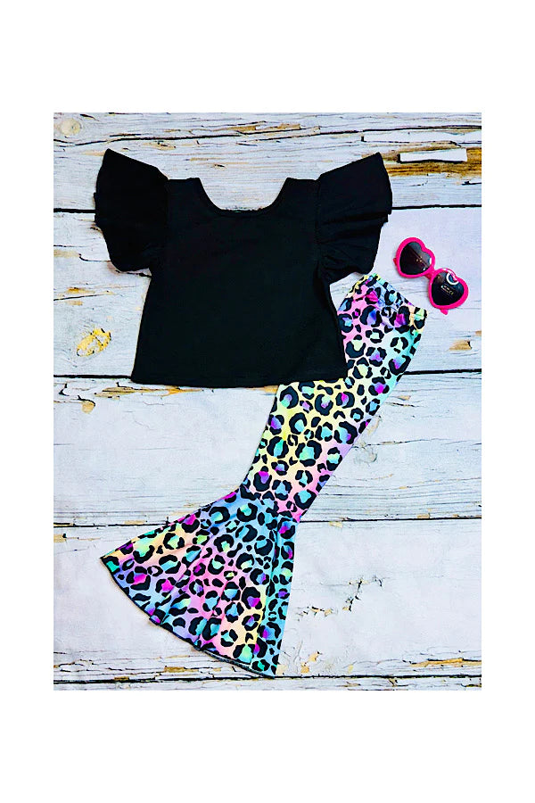 Rainbow cheetah print outfit