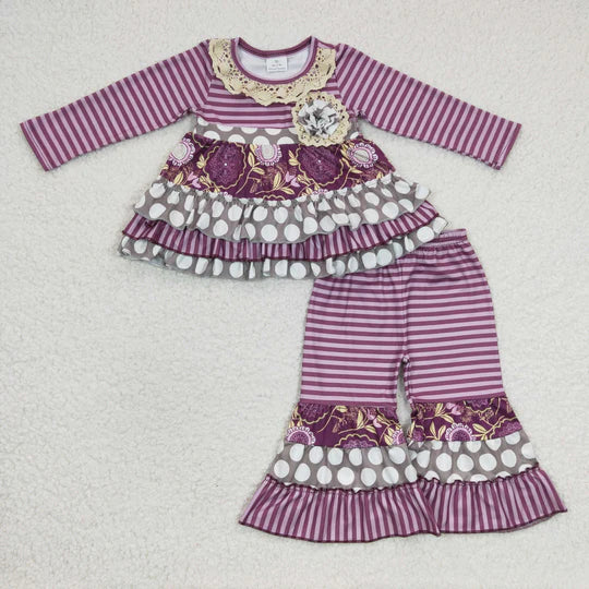 Purple ruffle outfit
