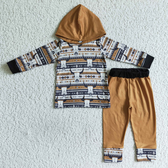 Western bull skull 2 piece outfit