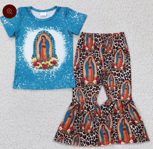 Virgen Mary  girl bell bottom set