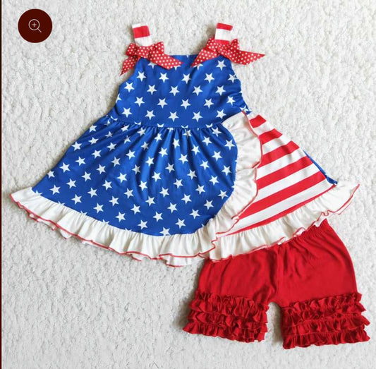 Stars and stripe short set