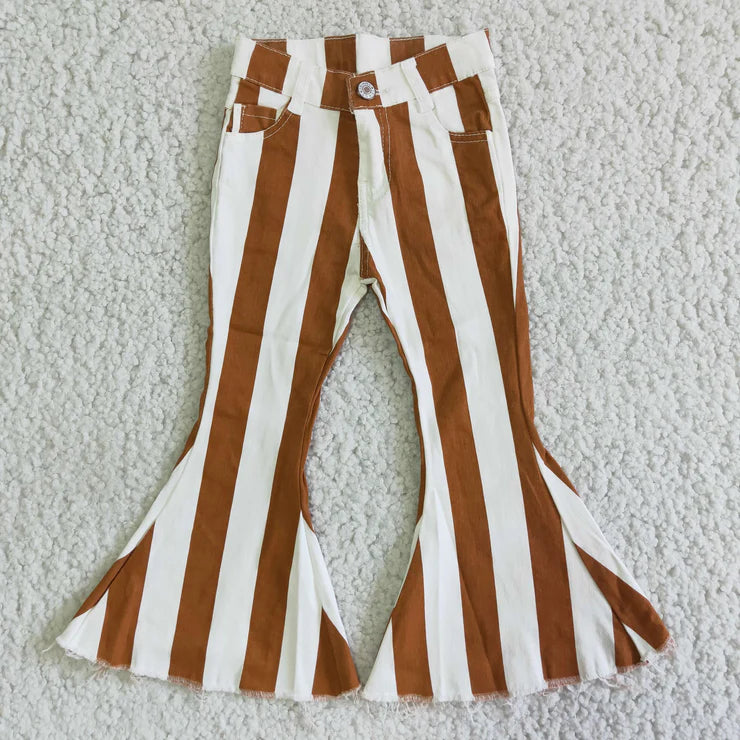 BROWN AND WHITE STRIPE JEAN