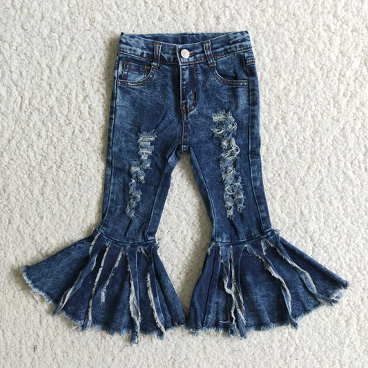 Tassel distressed jeans